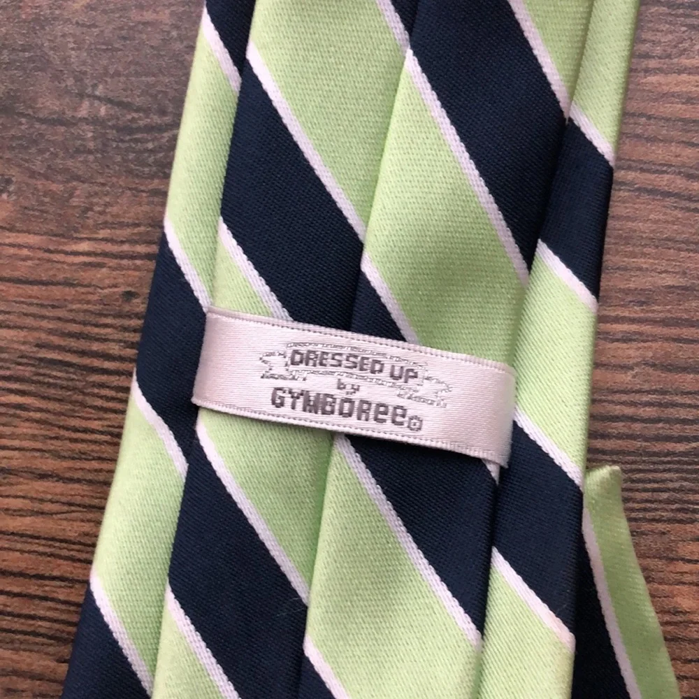 Gymboree Green and Blue Striped Tie, Size 2T-5T